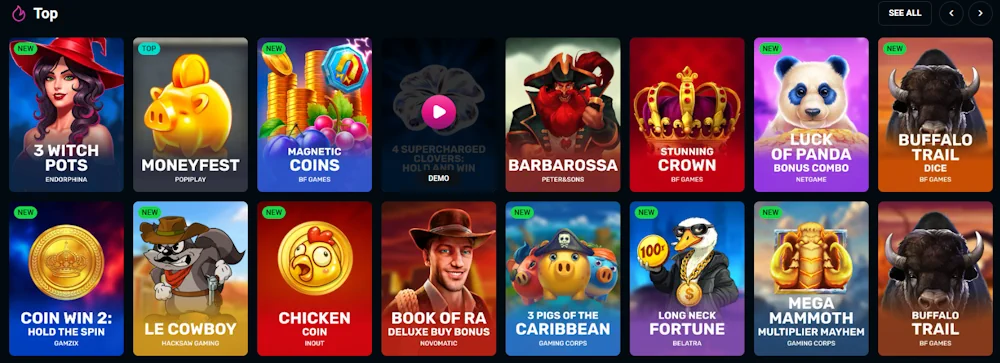 SpinsUp Casino Games